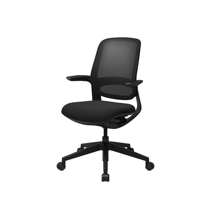 T25 Small Ergonomic Office Chair (White Mesh Back, Blue Seat)